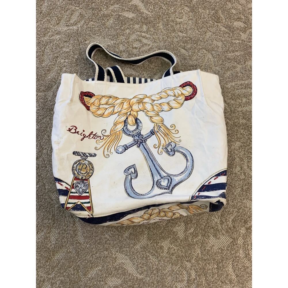 Brighton Boardwalk * Wish Upon a Star * Canvas Beach Bag Tote Nautical Sail Boat